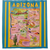 Arizona Karte Duschvorhang (Vorderseite)