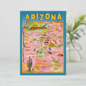 Arizona Karte Flachkarte (Stehend Vorderseite)