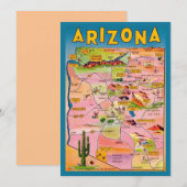 Arizona Karte Flachkarte (Vorne/Hinten)