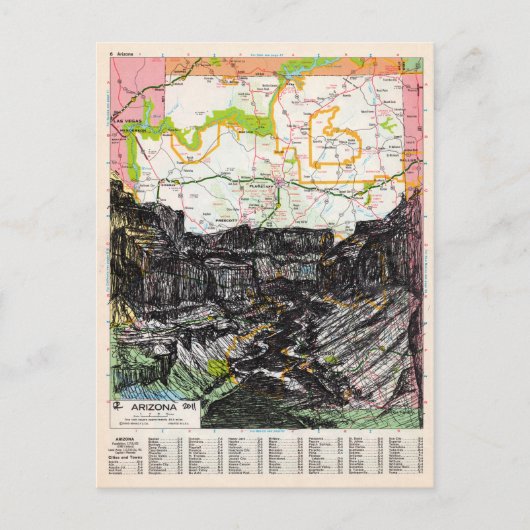 Arizona Karte Kunst (Vorderseite)