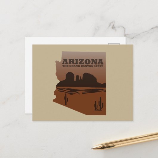 Arizona Karte Landschaft Grand Canyon (Vorderseite/Rückseite Beispiel)