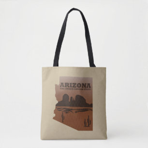 Arizona Karte Landschaft Grand Canyon Tasche