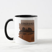 Arizona Karte Landschaft Grand Canyon Tasse (Links)