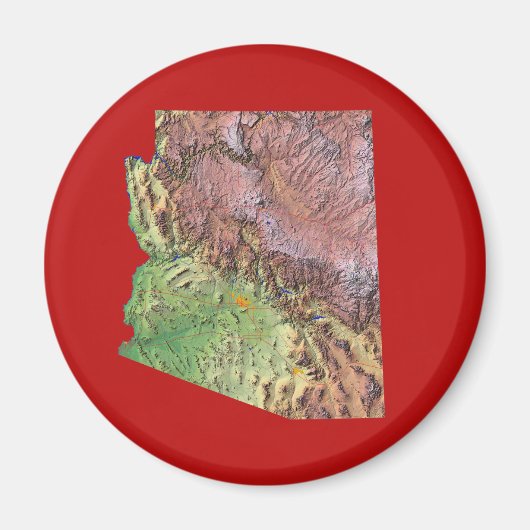 Arizona Karte Magnet (Vorne)