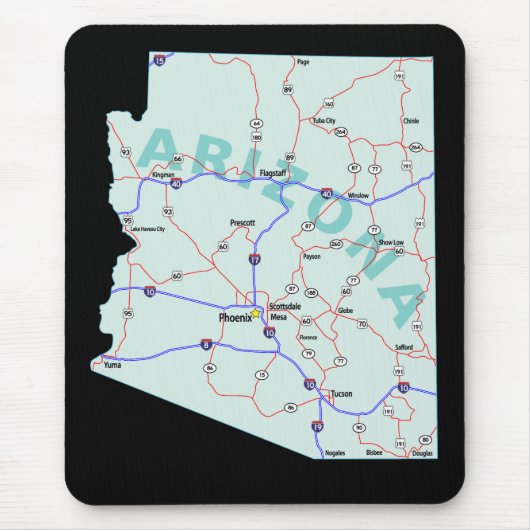 Arizona Karte Mousepad (Vorne)