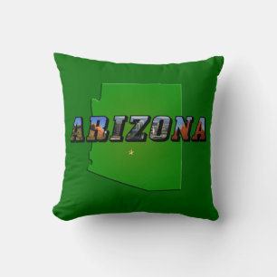 Arizona Karte und Bild Text Kissen
