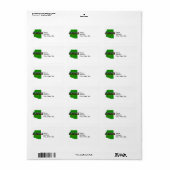 Arizona-Karte und Bildtext Adressaufkleber (Vorne)