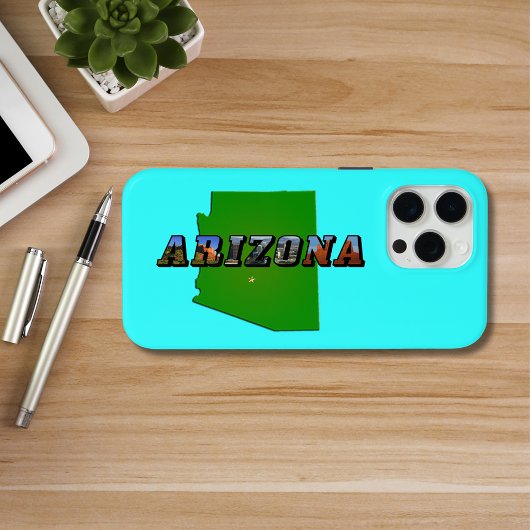 Arizona-Karte und Bildtext Case-Mate iPhone Hülle