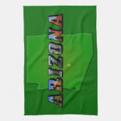 Arizona-Karte und Bildtext Handtuch (Vertikal)