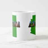 Arizona-Karte und Bildtext Jumbo-Tasse (Vorderseite)