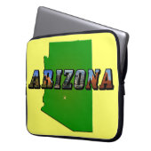 Arizona-Karte und Bildtext Laptopschutzhülle (Vorderseite Links)