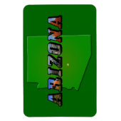Arizona-Karte und Bildtext Magnet (Vertikal)