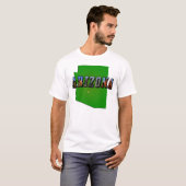 Arizona-Karte und Bildtext T-Shirt (Vorne ganz)