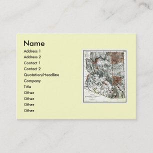 Arizona-Karte und Staats-Flagge Visitenkarte