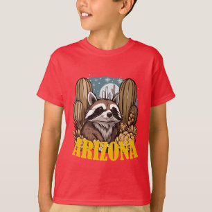 Arizona Klingerkatze umgeben von weißem Kakteen T-Shirt