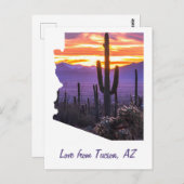 Arizona Kontur Personalisiertes Foto Postkarte (Vorne/Hinten)