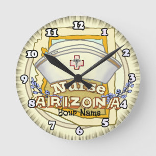 Arizona Krankenschwester Runde Wanduhr