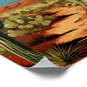 Arizona Kunstvoll wandern Vintag Poster (Ecke)