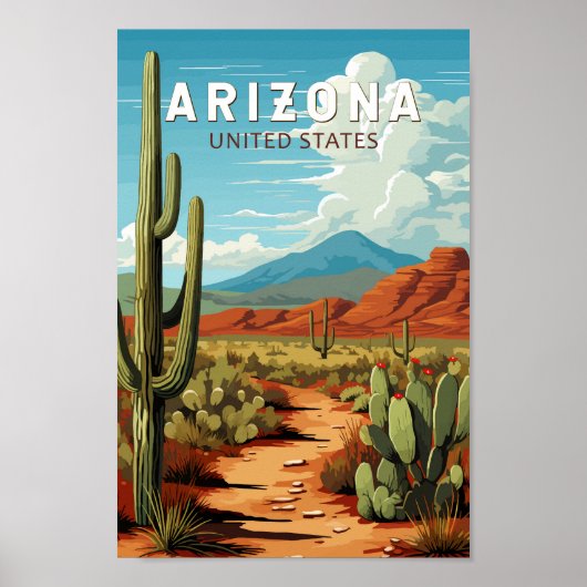 Arizona Kunstvoll wandern Vintag Poster (Vorne)
