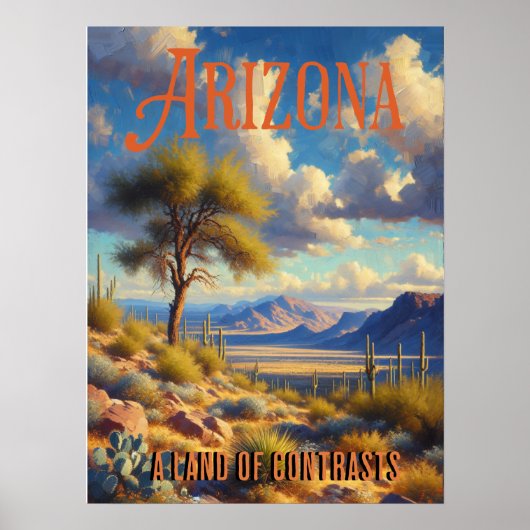 Arizona Land der Kontraste Landschaft Poster (Vorne)