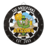 Arizona Landscape Cartoon Custom Dartboard Dartscheibe (vorne)