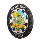 Arizona Landscape Cartoon Custom Dartboard Dartscheibe (Vorderseite rechts)
