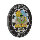 Arizona Landscape Cartoon Custom Dartboard Dartscheibe (Vorderseite Links)