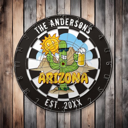 Arizona Landscape Cartoon Custom Dartboard Dartscheibe