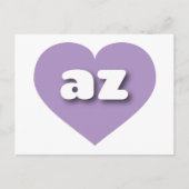 Arizona Lavendelherz - I Liebe az Postkarte (Vorderseite)