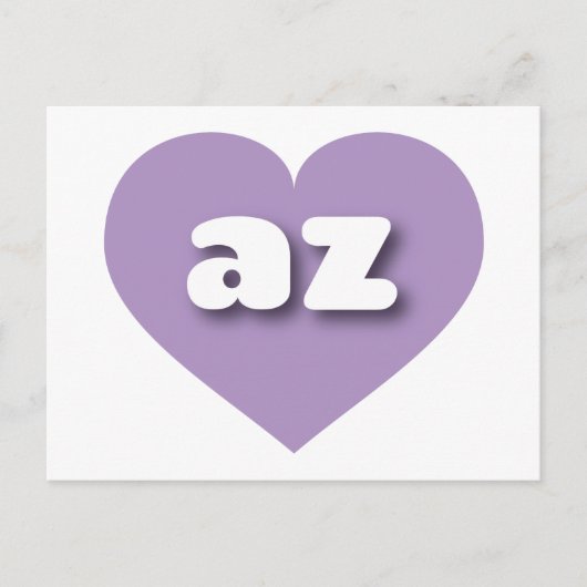 Arizona Lavendelherz - I Liebe az Postkarte (Vorderseite)