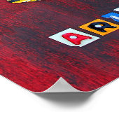 Arizona License Plate Karte Poster (Ecke)