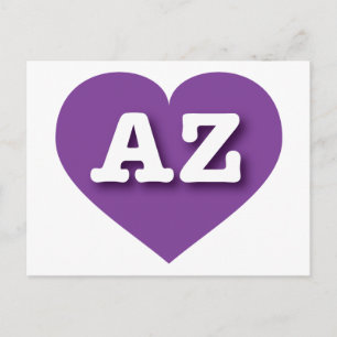Arizona Lila Herz - I Liebe AZ Postkarte