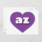 Arizona lila Herz - I Liebe az Postkarte (Vorne/Hinten)