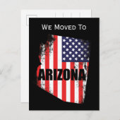 Arizona Map American Flag Freedving Ankündigungspostkarte (Vorne/Hinten)