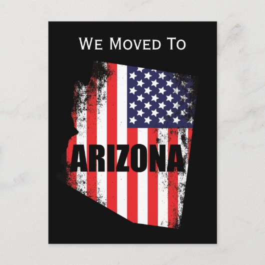 Arizona Map American Flag Freedving Ankündigungspostkarte (Vorderseite)