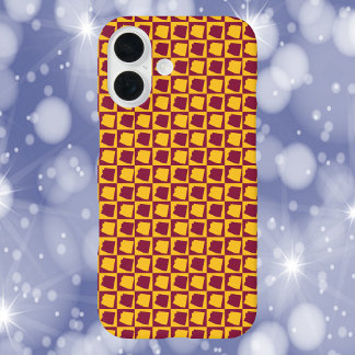Arizona Marone Gold geometrisches Muster iPhone 16 Hülle
