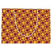 Arizona Maroon and Gold Checker Pattern Große Geschenktüte (Rückseite)