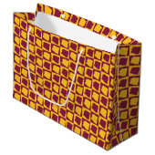 Arizona Maroon and Gold Checker Pattern Große Geschenktüte (Vorderseite Schrägansicht)