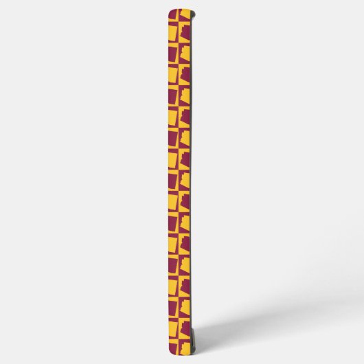 Arizona Maroon and Gold Checkerboard Pattern Samsung Galaxy Hülle (Linke Seite)