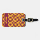 Arizona Maroon and Gold Pattern Personalize Gepäckanhänger (Vorderseite horizontal)