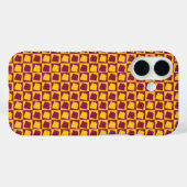 Arizona Maroon Gold Geometric Pattern Case-Mate iPhone Hülle (Rückseite (Horizontal))