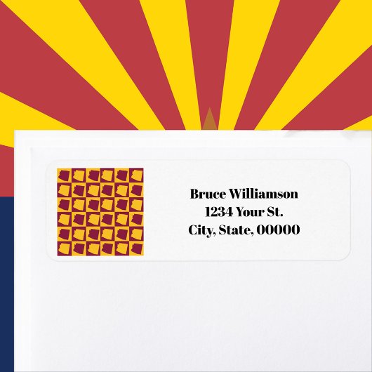 Arizona Maroon Gold Personalisierte Rücksendeadres