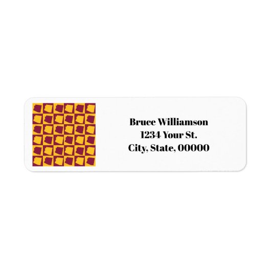 Arizona Maroon Gold Personalize Return Address (Vorne)