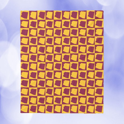 Arizona Maroon und Gold Karomuster Fleecedecke