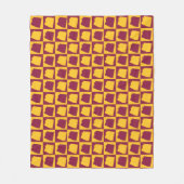 Arizona Maroon und Gold Karomuster Fleecedecke (Vorderseite)