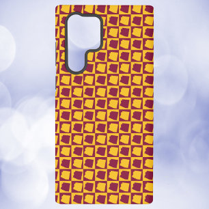 Arizona Maroon und Gold Schachbrettmuster Samsung Galaxy Hülle