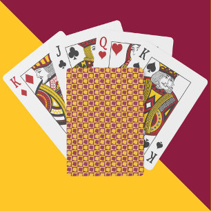 Arizona Maroon und Gold Schachbrettmuster Spielkarten