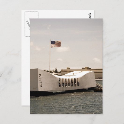 Arizona Memorial Pearl Harbor Postkarte (Vorne/Hinten)