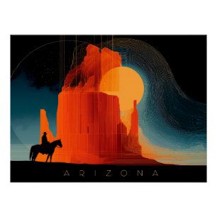 Arizona, Monument Valley, minimalistischer Stil Poster