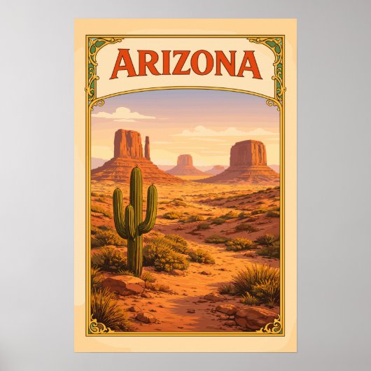 Arizona Monument Valley Vintage Poster (Vorne)